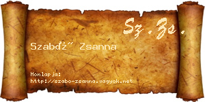 Szabó Zsanna névjegykártya