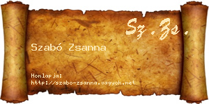 Szabó Zsanna névjegykártya