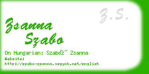 zsanna szabo business card